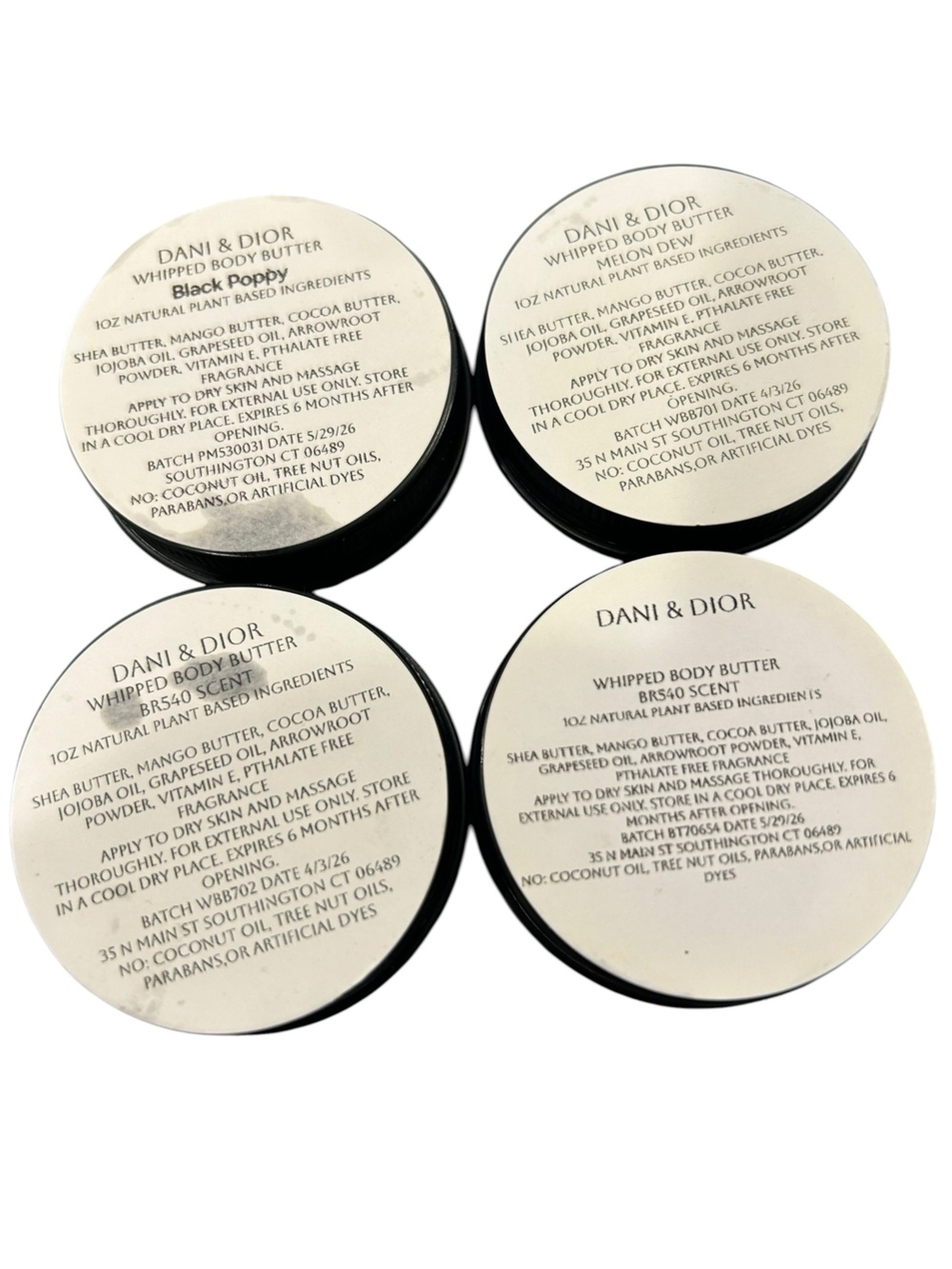 Whipped Body Butter set of 4